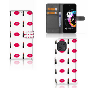 Motorola Edge 20 Lite Telefoon Hoesje Lipstick Kiss