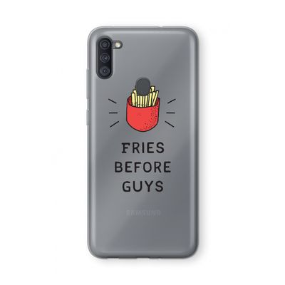 Fries before guys: Samsung Galaxy A11 Transparant Hoesje