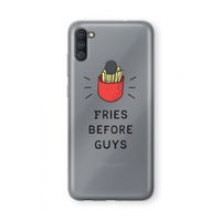 Fries before guys: Samsung Galaxy A11 Transparant Hoesje
