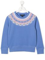 POLO RALPH LAUREN KIDS sweat à logo géométrique imprimé - Bleu