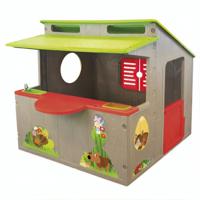 Paradiso toys Kiosk Speelhuis 139 x 118 cm Bruin/groen/rood