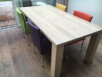 Set van 4 leren kuip eetkamerstoelen - met wieltjes - diverse kleuren - Echt leer, Modern, ontdek de vele Leersoorten en Kleuren bij ShopX