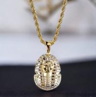 Goudkleurige ketting Farao masker - Sieraden - Spiritueelboek.nl