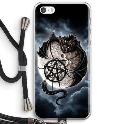 Volle maan: iPhone 5 / 5S / SE Transparant Hoesje met koord