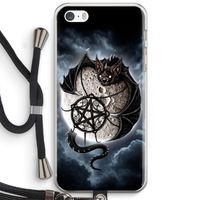 Volle maan: iPhone 5 / 5S / SE Transparant Hoesje met koord