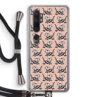 Zwarte poes: Xiaomi Mi Note 10 Pro Transparant Hoesje met koord Zwarte poes: Xiaomi Mi Note 10 Pro Transparant Hoesje met koord