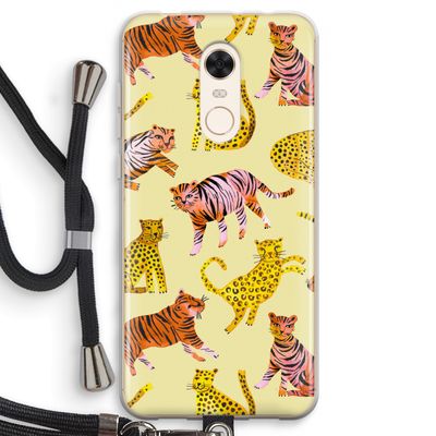 Cute Tigers and Leopards: Xiaomi Redmi 5 Transparant Hoesje met koord