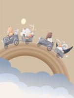 Dutch Cute Walls- Rainbow Travel 212x280cm - CW6002-1