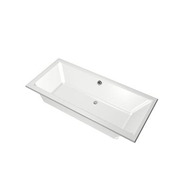 Xenz Kristal Ligbad - 180x80x48 - afvoer Midden - acryl - wit 6986-01