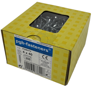 pgb-Europe PGB-FASTENERS | Spaanplaatschroef VK-T Ø 4,0x40 Zn | 200 stuks - PGWVTV001004000403