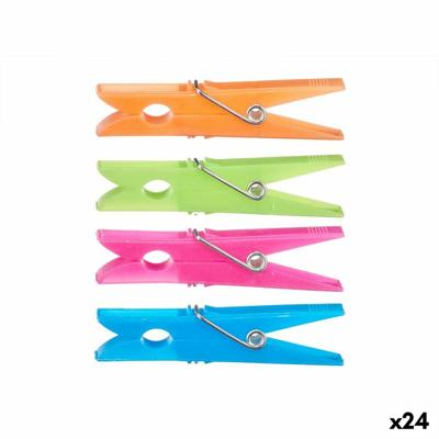 Kledinghaken Multicolour Plastic 24 Onderdelen Set (24 Stuks)
