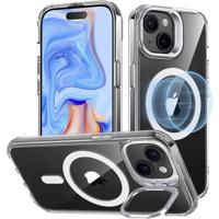 ESR Classic Hybrid HaloLock Case + Stash Stand Backcover Apple iPhone 15 Plus Transparant MagSafe compatible