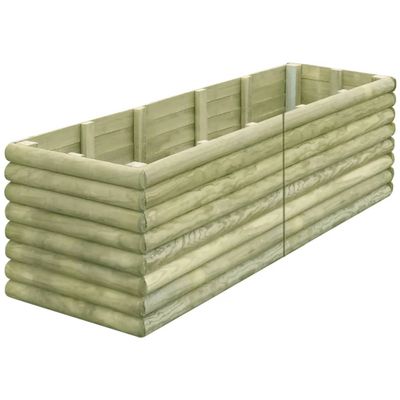 vidaXL Plantenbak verhoogd 206x50x48 cm geïmpregneerd grenenhout