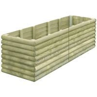 vidaXL Plantenbak verhoogd 206x50x48 cm geïmpregneerd grenenhout - thumbnail