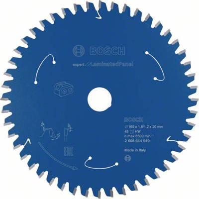 Bosch Accessories Kreissägeblatt Ø 165x20x1,8mm 48 WZ HM Expert for Laminated Panel 2608644549 Cirkelzaagblad 165 x 20 mm Aantal tanden: 48 1 stuk(s)