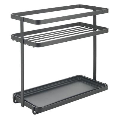 Metaltex kruidenrek 2 etages 23x11x22 cm zwart/metaal