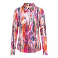 &Co - Framboos Blouse kraag print - Maat XXL - thumbnail