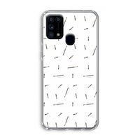 Hipster stripes: Samsung Galaxy M31 Transparant Hoesje