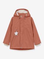 MATVALON MINI A TURE waterdichte jas met capuchon voor jongens donkerbruin