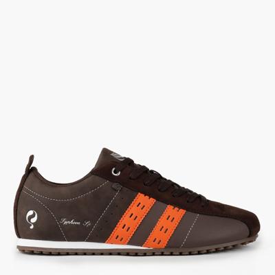 Heren Sneaker Typhoon SP | Donkerbruin/Oranje