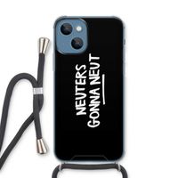 Neuters (zwart): iPhone 13 Transparant Hoesje met koord