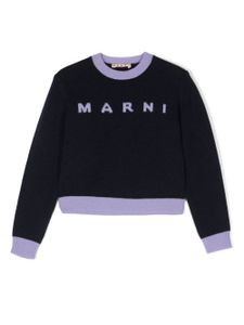 Marni Kids sweat à design colour block - Bleu