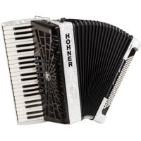 Hohner Bravo III 120 Wit, Silent Key accordeon