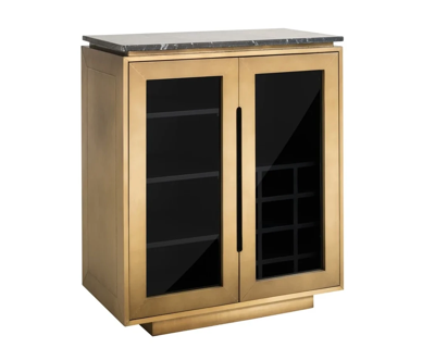 Dressoir Finsbury zwart/goud - 2 deuren