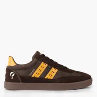Heren Sneaker Platinum | Donkerbruin/Geel