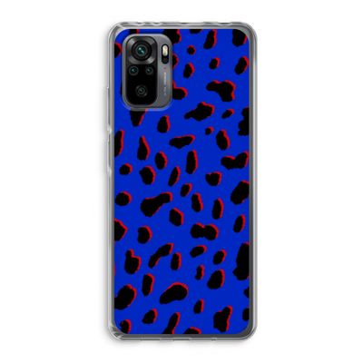 Blue Leopard: Xiaomi Redmi Note 10 Pro Transparant Hoesje