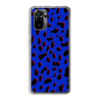 Blue Leopard: Xiaomi Redmi Note 10 Pro Transparant Hoesje