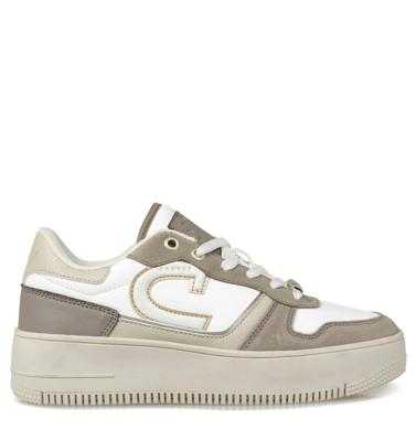 Cruyff - Campo Low Tall taupe sneakers Leerlook Dames