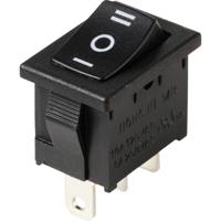 TRU COMPONENTS TC-13599544 Wipschakelaar 250 V/AC 6 A 1x aan/uit/aan Continu/0/continu 1 stuk(s)