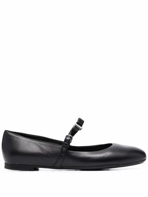 Ferragamo ballerines Lizz en cuir - Noir