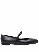 Ferragamo ballerines Lizz en cuir - Noir