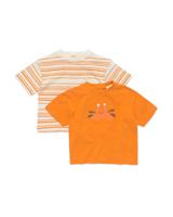 HEMA Baby T-shirts - 2 Stuks Bruin (bruin)