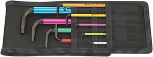 Wera 950 SPKL/9 SZ Multicolour Stiftsleutelset in etui, Inch maten, BlackLaser, 9 -delig - 1 stuk(s) - 05022639001