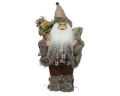 Kerstman polyester l30b17h45cm brn - Decoris