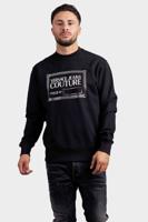 Versace Jeans Couture Piece Tick Foil Sweater Heren Zwart/Zilver - Maat S - Kleur: ZilverZwart | Soccerfanshop