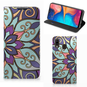 Samsung Galaxy A30 Smart Cover Purple Flower