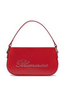 Blumarine sac porté épaule en cuir à logo strassé - Rouge