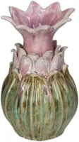 Kersten vaas aardewerk deco 13x21.5cm roze