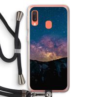 Travel to space: Samsung Galaxy A20e Transparant Hoesje met koord