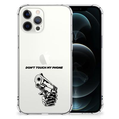 iPhone 12 Pro Max Anti Shock Case Gun Don't Touch My Phone iPhone 12 Pro Max Anti Shock Case Gun Don't Touch My Phone