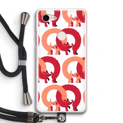Dogs: Pixel 3 Transparant Hoesje met koord