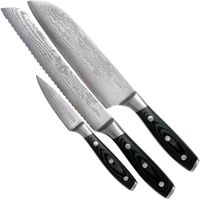 Eden Classic Damast Set 3-delig Santoku Officemes Broodmes