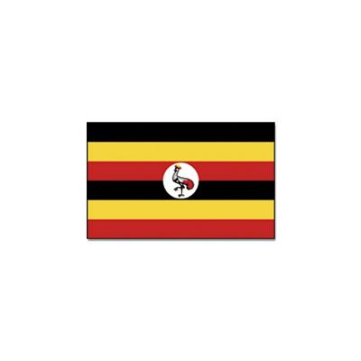Vlag Oeganda - 90 x 150 cm - Oegandese Vlag - Uganda - polyester - supporters