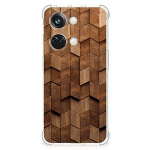 Stevig Telefoonhoesje voor OnePlus Nord 3 Wooden Cubes