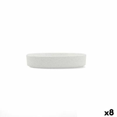 Aperitiefschaaltje Bidasoa Elite Wit Keramisch 18 x 18 x 3,5 cm (8 Stuks)