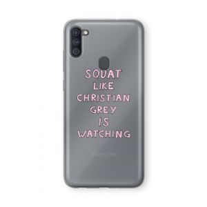 Christian Grey: Samsung Galaxy A11 Transparant Hoesje